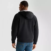 U.S. Polo Assn. Wordmark Sherpa Mens Long Sleeve Embroidered Zipper Hoodie