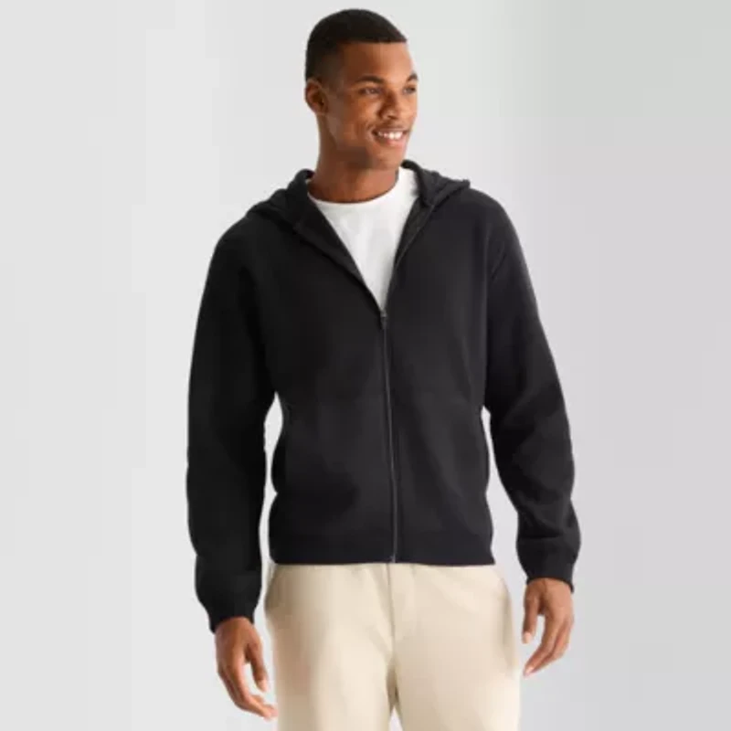 Xersion Cotton Fleece Mens Long Sleeve Zipper Active Hoodie