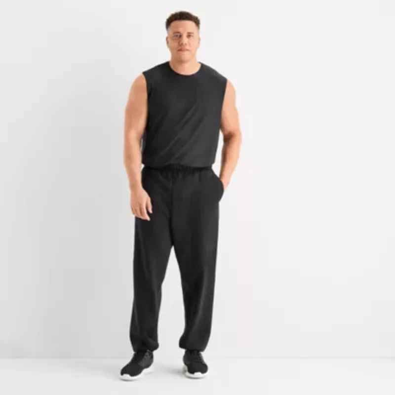 Xersion Quick Dry Cotton Fleece Mens Drawstring Waist Regular Fit Big and Tall Sweatpant
