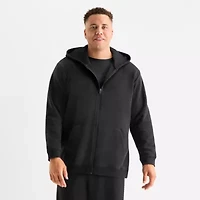 Xersion Quick Dr Cotton Fleece Mens Long Sleeve Zipper Active Big and Tall Hoodie