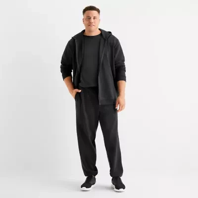Xersion Quick Dr Cotton Fleece Mens Long Sleeve Zipper Active Big and Tall Hoodie