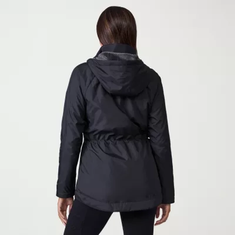 Free Country Womens Hooded Water Resistant Easy-on + Easy-off Lightweight Windbreaker