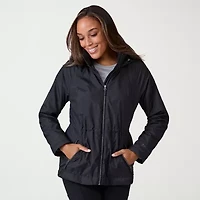 Free Country Womens Hooded Water Resistant Midweight Windbreaker