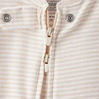 Carter's Baby Boys Footed Rib Round Neck Long Sleeve One Piece Pajama