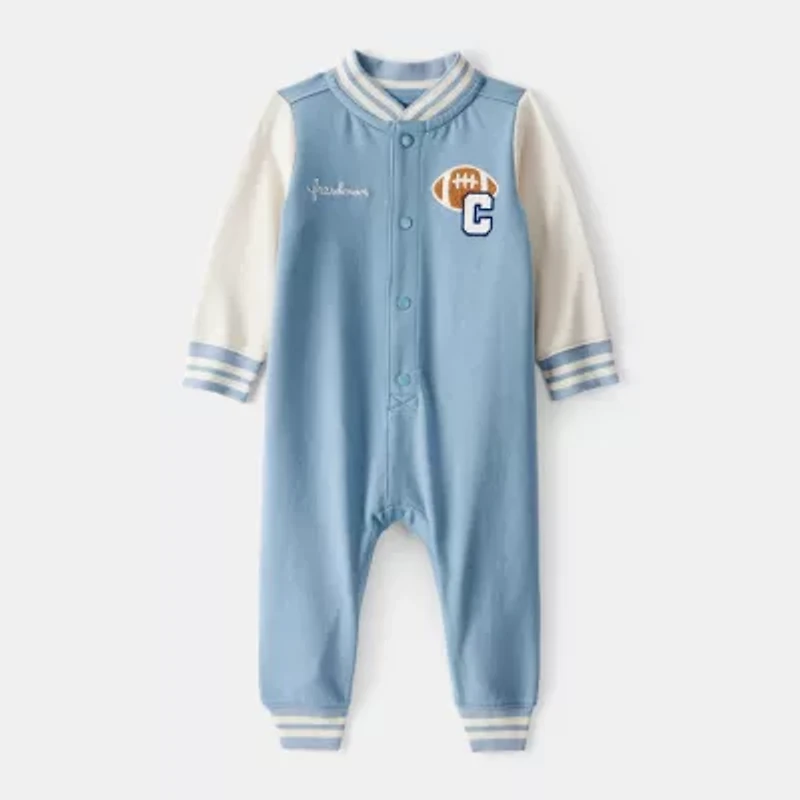 Carter's Baby Boys V Neck Long Sleeve Jumpsuit