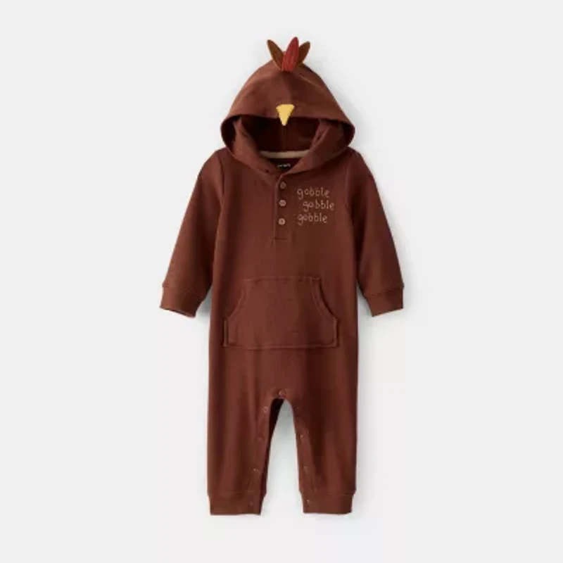 Carter's Thanksgiving Baby Unisex Hooded Long Sleeve Jumpsuit
