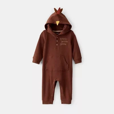Carter's Thanksgiving Baby Unisex Hooded Long Sleeve Jumpsuit
