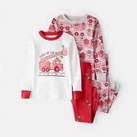 Carter's Baby Boys Rib Round Neck Long Sleeve 4-pc. Pajama Sets