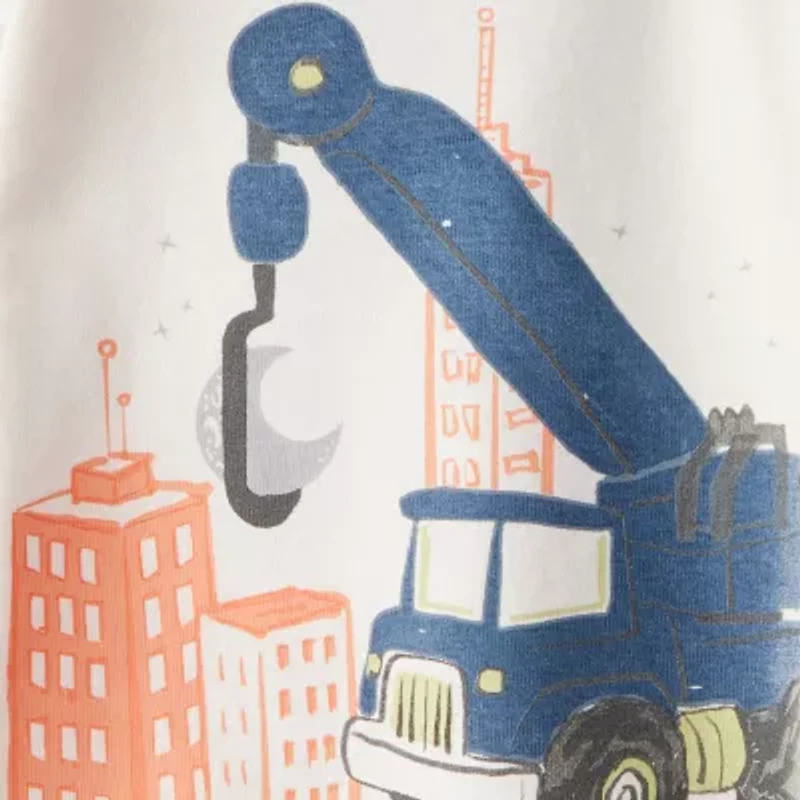 Carter's Baby Boys Rib Round Neck Long Sleeve 4-pc. Pajama Sets