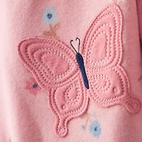 Carter's Baby Girls Fleece Round Neck Long Sleeve Footed Pajamas