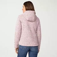 Free Country Womens Fleece Hooded Easy-on + Easy-off Lightweight Jacket