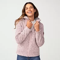 Free Country Womens Fleece Hooded Easy-on + Easy-off Lightweight Jacket