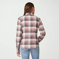 Free Country Womens Easy-on + Easy-off Long Sleeve Regular Fit Flannel Shirt
