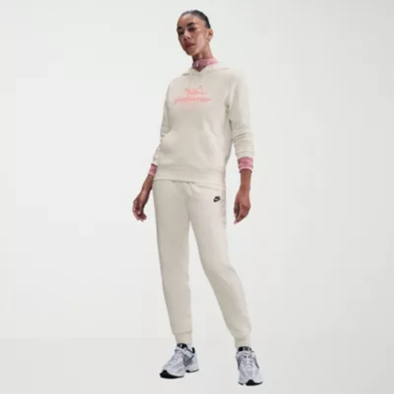 Nike Club Womens Cuffed Mid Rise Fleece Jogger