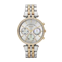 Relic® Ella Womens Two-Tone & Crystal-Accent Watch ZR15738