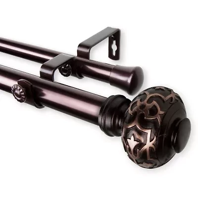Rod Desyne Maple Double Curtain
