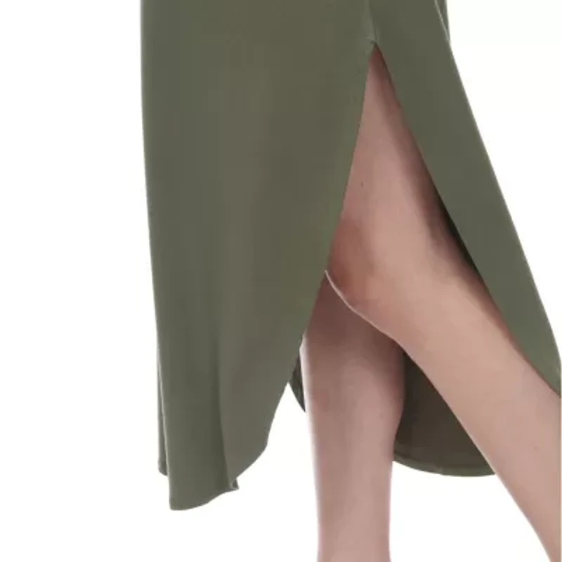 White Mark Womens Short Sleeve Maxi Dress