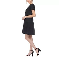 White Mark Womens Short Sleeve Sundress