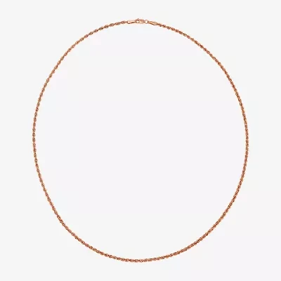 Unisex Adult 10K Gold 22 Inch Rope Chain Necklace