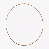 Unisex Adult 10K Gold 22 Inch Rope Chain Necklace