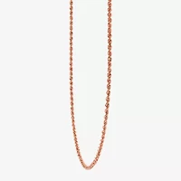 Unisex Adult 10K Gold 22 Inch Rope Chain Necklace