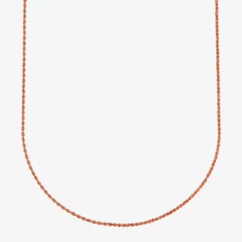 Unisex Adult 10K Gold 22 Inch Rope Chain Necklace