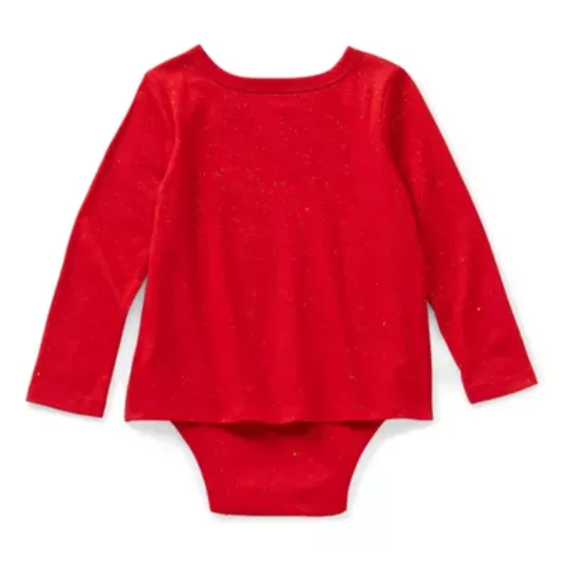 Okie Dokie Toddler Girls Long Sleeve Bodysuit