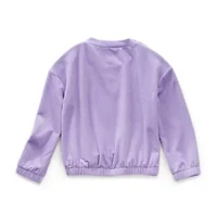 Thereabouts Little & Big Kid Girls Easy-on + Easy-off Round Neck Adaptive Long Sleeve Sweatshirt