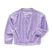 Thereabouts Little & Big Kid Girls Easy-on + Easy-off Round Neck Adaptive Long Sleeve Sweatshirt