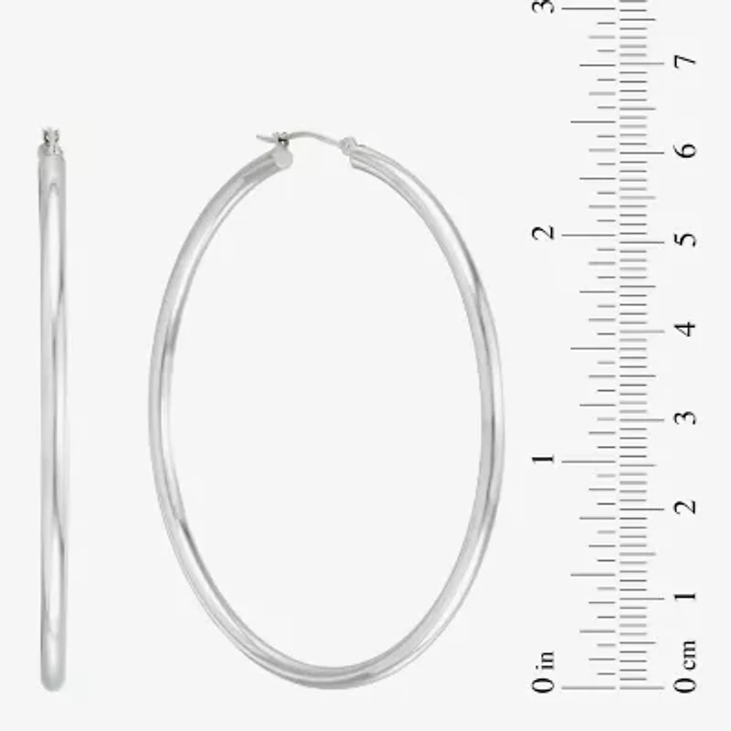 Womens 10K Gold 60mm Hoop Earrings