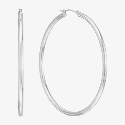 Womens 10K Gold 60mm Hoop Earrings