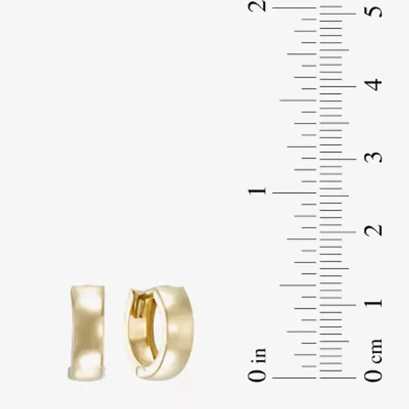 14K Gold 12.5mm Hinged Hoop Earrings