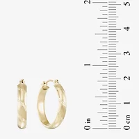 Laser-Cut 14K Yellow Gold 15mm Hoop Earrings