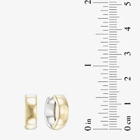 Womens 18K Two Tone Gold 14.2mm Hoop Earrings