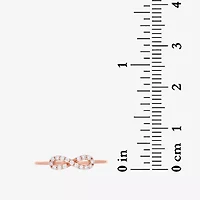 DiamonArt® Womens 1/5 CT. T.W. Lab Created White Cubic Zirconia 18K Gold Over Silver Infinity Stackable Ring