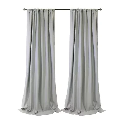 Thermaplus Brooklyn Rod Pocket Back Tab Energy Saving 100% Blackout Single Curtain Panel