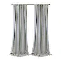 Thermaplus Brooklyn Rod Pocket Back Tab Energy Saving 100% Blackout Single Curtain Panel