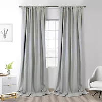 Brooklyn Rod Pocket Back Tab Energy Saving 100% Blackout Single Curtain Panel