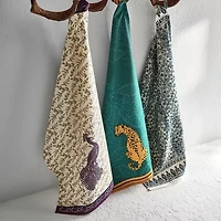 Distant Lands Turquoise Leopard 2-pc. Kitchen Towel Set