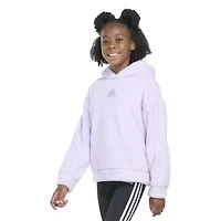 adidas Big Kid Girls Long Sleeve Embroidered Active Hoodie