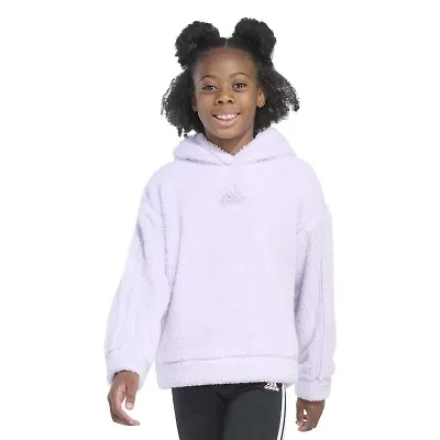 adidas Big Kid Girls Long Sleeve Embroidered Active Hoodie