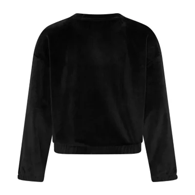 adidas Big Kid Girls Crew Neck Embroidered Long Sleeve Sweatshirt