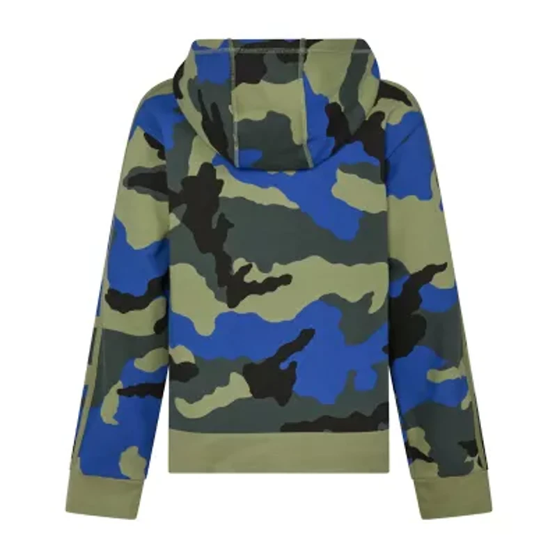 adidas Big Kid Boys Long Sleeve Embroidered Fleece Active Hoodie