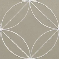 Regal Home Perth Geometric Embroidery Rod Pocket Blackout Set of 2 Curtain Panel