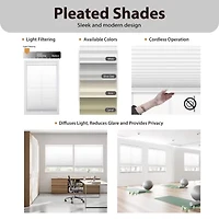 Cut-to-Width 1" Cordless Pleated Shade