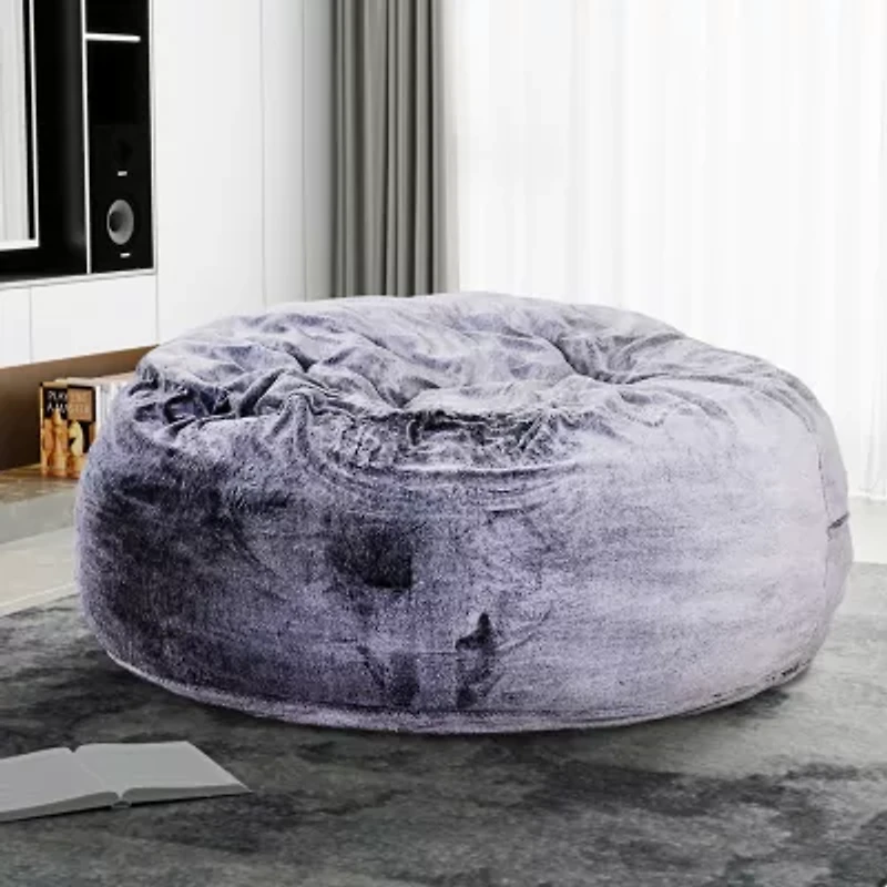 Sealy® Bala Faux Fur Memory Foam Bean Bag Chair