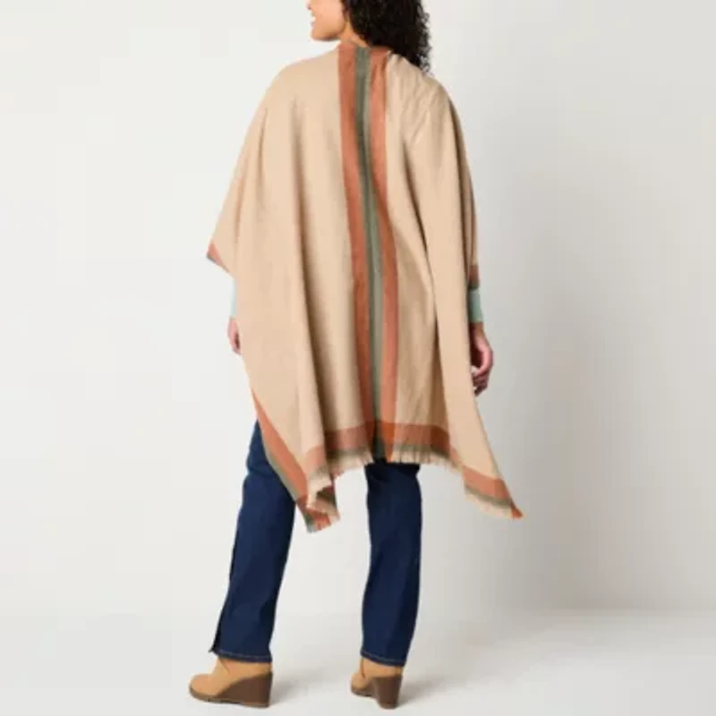 Liz Claiborne Plaid Wrap With Border Wrap