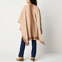 Liz Claiborne Plaid Wrap With Border Wrap