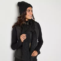 Mixit Diamond Cable Beanie Scarf With Beanie 2-pc. Cold Weather Set