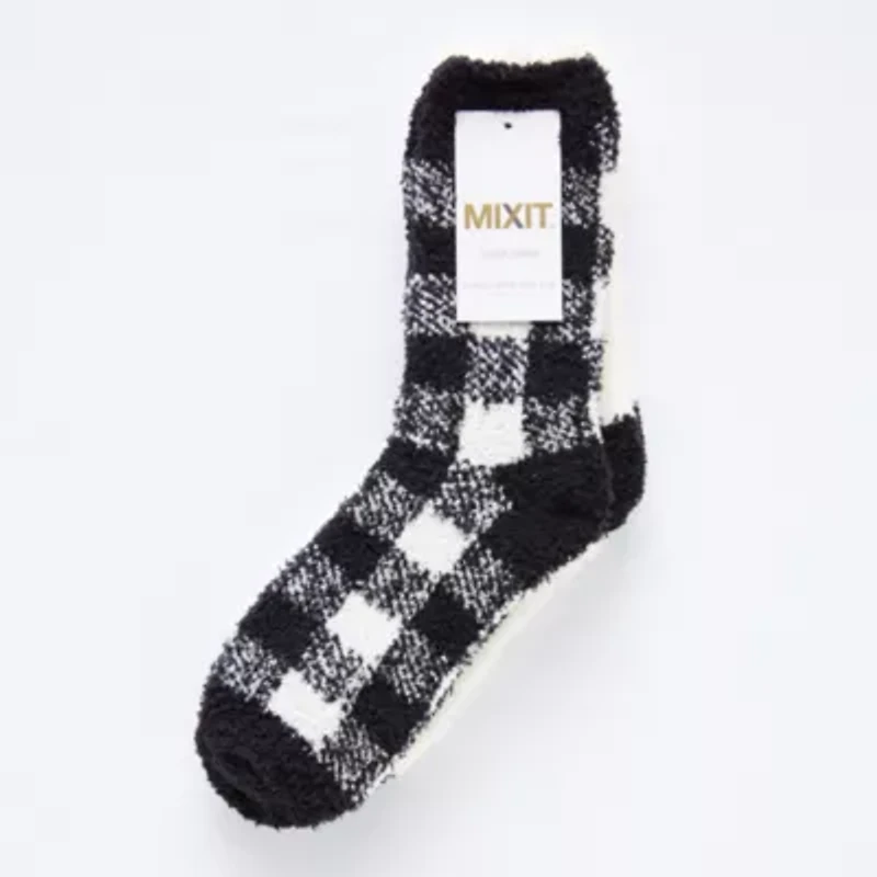 Mixit Cozy Womens 2 Pair Crew Socks
